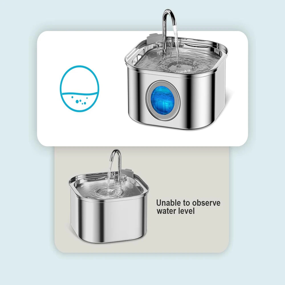 AquaFlow™ Stainless Pet Fountain