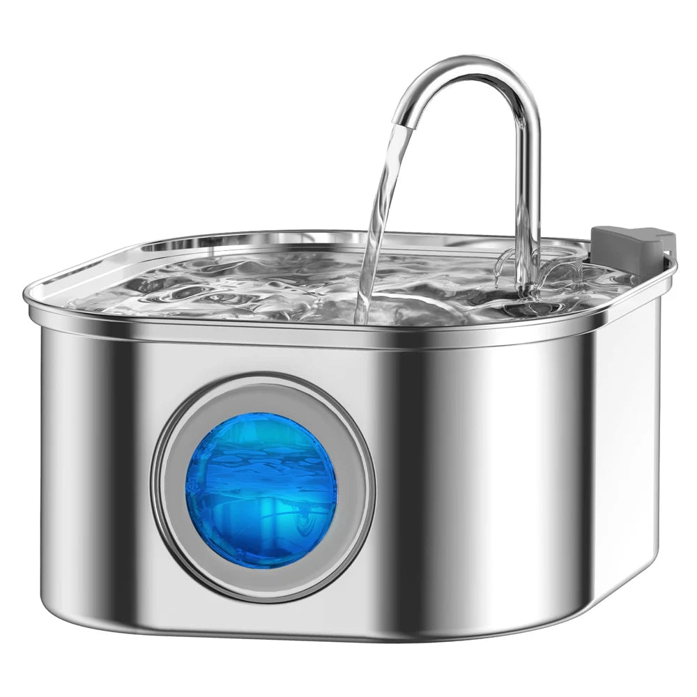 AquaFlow™ Stainless Pet Fountain
