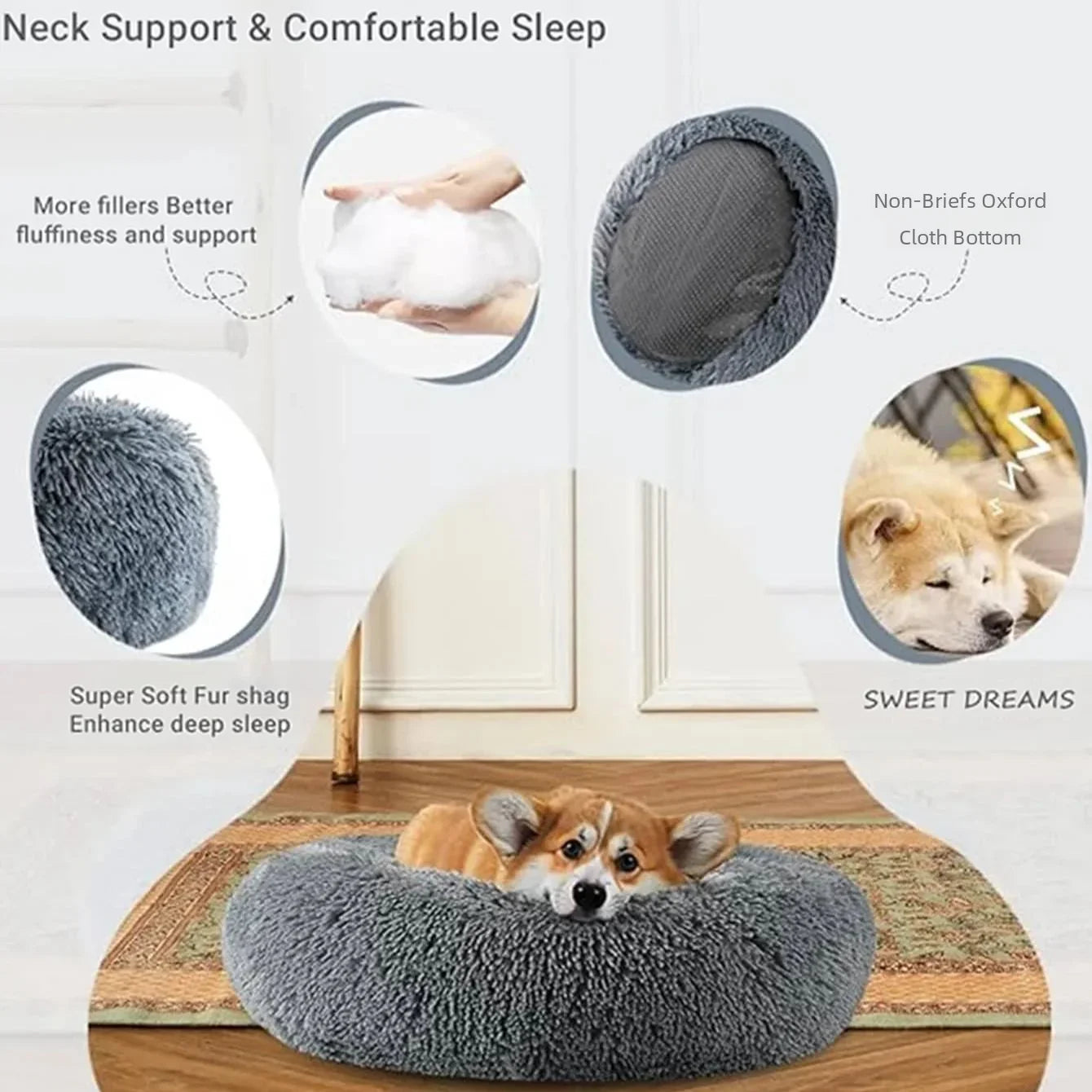 CozyNest™ Plush Pet Bed