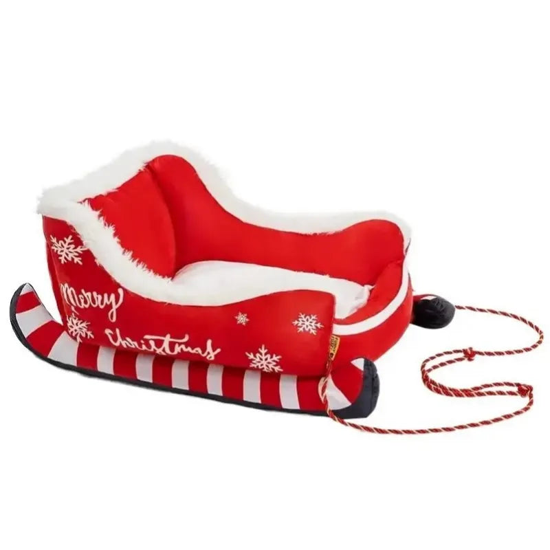 The Santa Paws™ Cozy Sleigh Bed